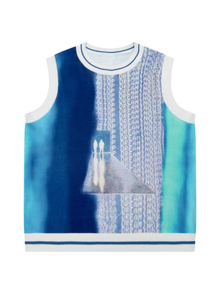 "Stop Dreaming" Knitted Vest - Maison Bon Voyage